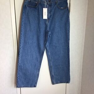 Rhythm Essential Relaxed Fit Blue Jeans 36’ waist size 18-20 (XL) NWT MSRP $68